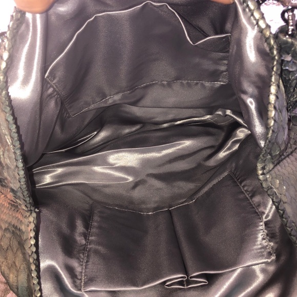 Clara Kasavina Gray Gonzalez Python satchel crossbody bag - Picture 7 of 13